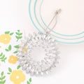 Silver Rhinestone Circle Wreath Christmas Hanging Ornament view 4