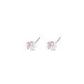 Clear Translucent Camellia Delicate Small Stud Earrings view 5