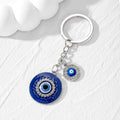 Gold and Silver Tone Round and Hamsa Evil Eye Split Ring Keychains view 2