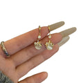 Gold and Silver Tone Cat Eye Crystal Hook Earrings view 5