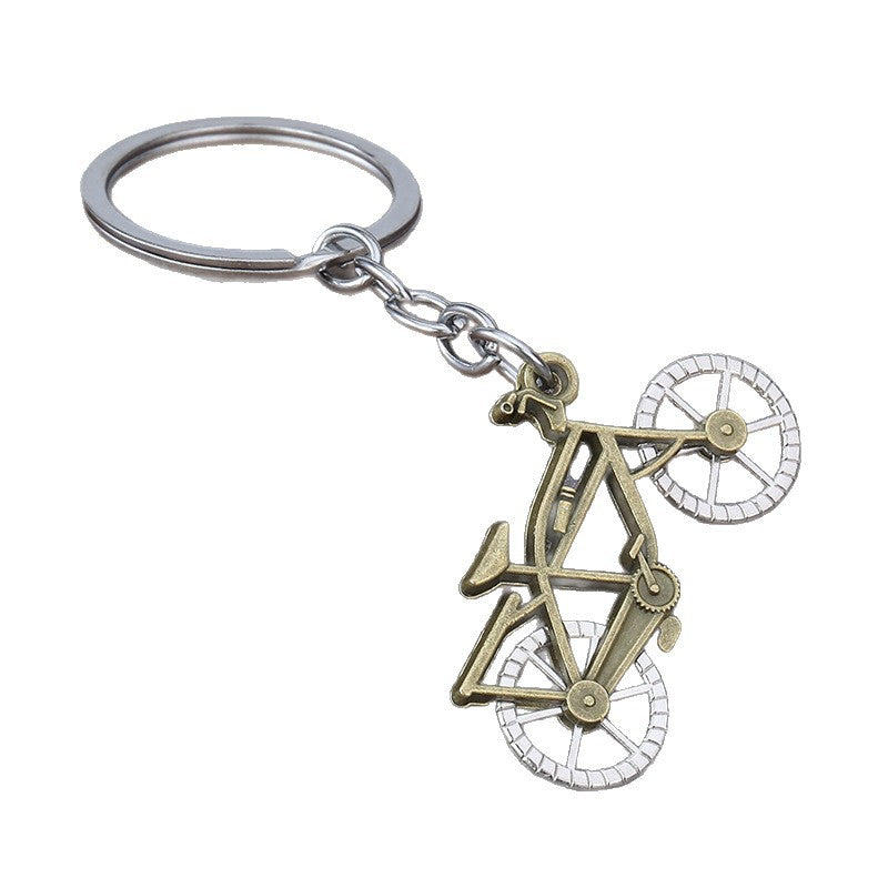 Vintage Bicycle Zinc Alloy Keychain Mini Gift Accessory