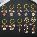 Fourth of July Patriotic Enamel Keychains in 10 Designs view 2