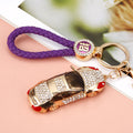 Jeweled Long Sedan Car Keychains with Six Fortune Loop Colors view 8