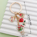 Rose, Sunflower and Flower Charm Keychains Featuring Purple Butterfly Across 50 Variations view 4