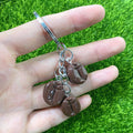 Three Charm Dumpling Egg Coffee Bean and Fish Cake Keychains view 7