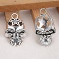 Star Forehead Skull Metal Charm in 2 Decorative Finishes view 2