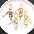 Seven Cat and Fish Bone Metal Clasp Keychain Designs view 3