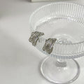 Gold and Silver Interwoven Multi Wire C Hoop Earrings view 4