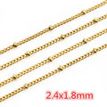 Gold Tone Metal Jewelry Chains in Twenty Four Link Styles view 7