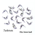 Stainless Steel Bead Chain Clamshell Tips in Three Sizes view 7