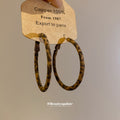 Leopard Print Heart and Oval Hoop Earrings Jewelry Accessory view 2