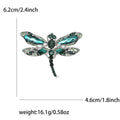 Rhinestone Dragonfly Brooch Silver Alloy Red Blue Multicolor view 10