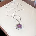 Silver Tone Crystal Drop Necklaces in Nine Colorful Designs view 8