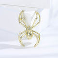 Polished Spider Brooch With Faceted Body and Sculpted Metal Legs view 2