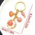 Nine Colorful Ocean Animal and Mermaid Metal Keychain Designs view 6