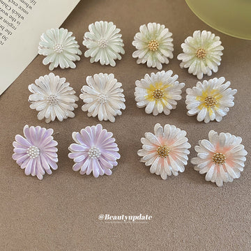 Daisy Stud Earrings in Six Soft Pastel Colorway Designs
