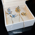 Butterfly Flower Chain Ear Cuffs in Two Colors for Layered Everyday Styling view 2