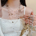 Layered Beaded Necklace in Four Color Combinations view 1