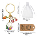 Gold Tone Rabbit Egg and Carrot Easter Keychain and Attached Hardware view 2