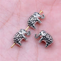 13x8mm 1.38g Antique Silver Zinc Alloy Elephant Small Hole Loose Metal Beads for DIY Jewelry Making