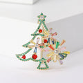 Layered Crystal Christmas Tree Brooch in Three Color Styles view 7