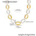Oval Link Necklace and Bracelet Collection in Three Finishes view 11