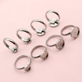 Stainless Steel Round Pad Ring Blanks in Four Sizes view 1