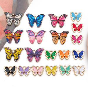 Butterfly Enamel Charms in Twenty Printed and Solid Color Designs