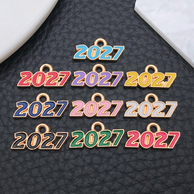 Printed detail graphic for the number charms