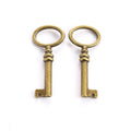 41x17mm Vintage Double Sided Oval Key Charm Pendant