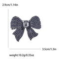 Crystal Bow Brooch with Center Stone in Three Metal Finishes view 6