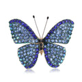 Crystal Butterfly Brooch With Polished Metal And Sculpted Decorative Details view 5