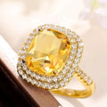 Cushion Halo Statement Ring In Nine Color And Finish Variants view 8