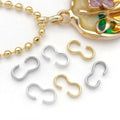 Metal S Hook Connectors and Clasps in Three Color Finishes view 2