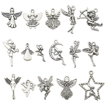 Antique Silver Angel and Cupid Metal Charms with 19 Listed Options
