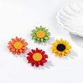 Sunflower Enamel Six Designs Metal Brooch Pin for Jackets and Lapels view 4