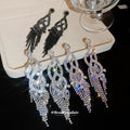 Crystal Cutout Chandelier Stud Earrings Fashion Jewelry view 1