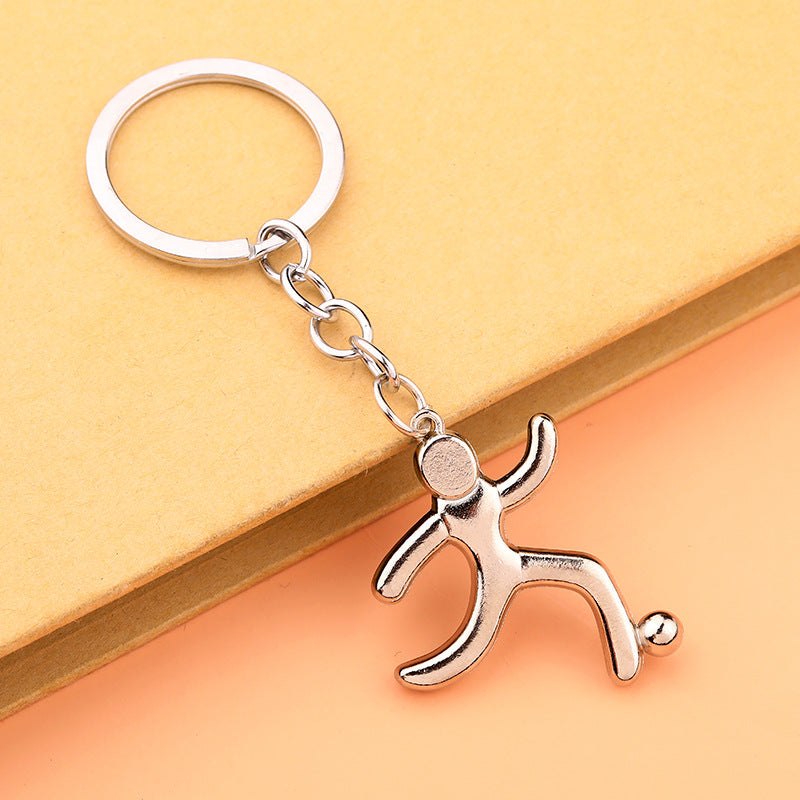 Sports Icon Metal Keychain for Cycling Running Basketball Gifts