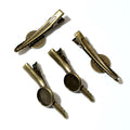 Metal Alligator Hair Clip Blanks With Round Bezel Trays view 4