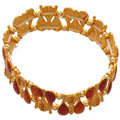 Teardrop Enamel Stretch Bracelets Gold Silver Tones view 5