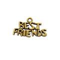 Best Friends Word Charm Metal Jewelry Making Component In 2 Finishes view 5