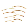Curved Faceted Metal Tube Beads in Eight Sizes and Three Finishes view 5