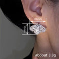 Crystal Butterfly Stud Earrings in Silver Tone With Clear Stone Accents view 4