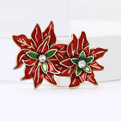 Red poinsettia flowers in a second product view