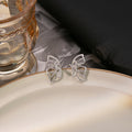 Silver Open Butterfly Wing Delicate No Pierce Ear Clips view 1