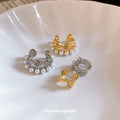 Crystal and Pearl Single Ear Cuffs in Four Designs view 4