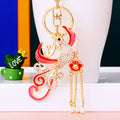 Jeweled Phoenix Pearl Drop Keychains in Three Colors plus Assorted Option view 6