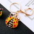 Jeweled Ladybug Keychains in Blue Yellow and Red plus Assorted Option view 3