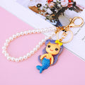 Pearl Loop Mini Mermaid Keychains in Five Colors plus Assorted Option view 2