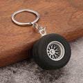 Black Tire-Shaped Keychain With Colored Spoke Rim, 8 Styles view 9